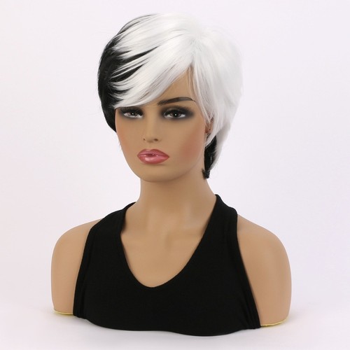 Women wig black white - women's, black+white