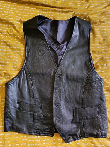 Real leather waistcoat - waistcoat, size