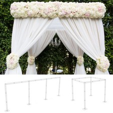4 Post 10FT DIY Adjustable Wedding Backdrop Stand Outdoor Canopy Tent Chuppah UK