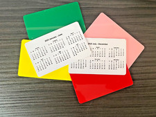 2025 - 2026 Calendars - Credit Card Size for Wallet - Plastic or Aluminium