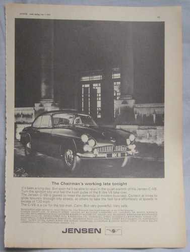 1965 jensen original - jensen, c-v8