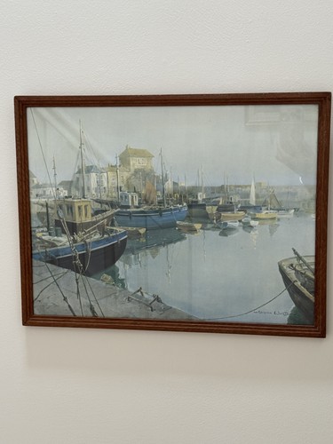 Framed print mevagissey - a,