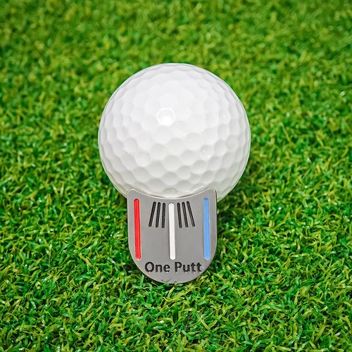 One putt golf ball marker - one,
