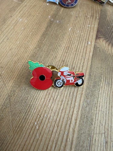 Iom poppy badge motorcycle - iom,