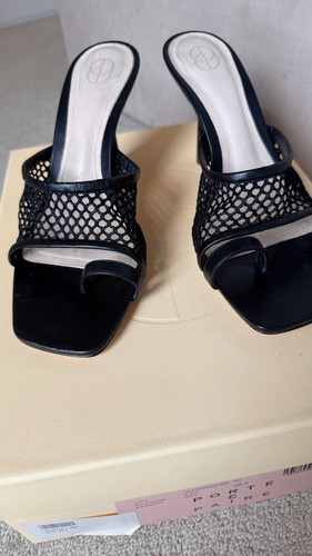 Black leather trimmed - black,