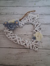 White Wicker Heart with
