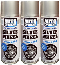 Auto Extreme All purpose Spray Paint Silver Wheel 400ml X 3