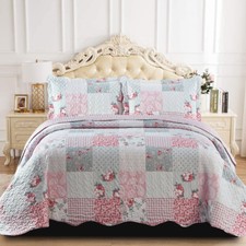 3 PCS Patchwork Bedspread