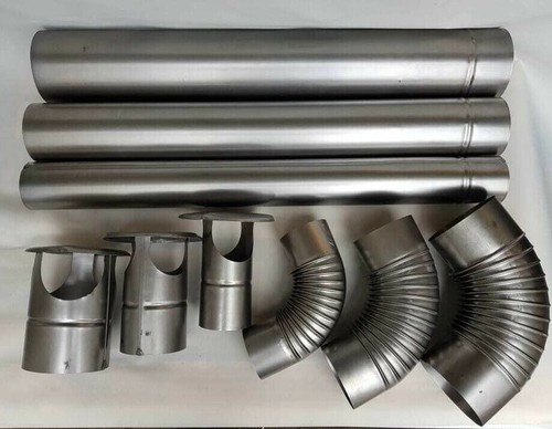Steel flue pipe elbow - 5",