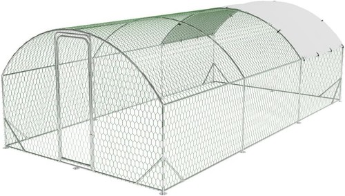 Large metal chicken coop - chicken,