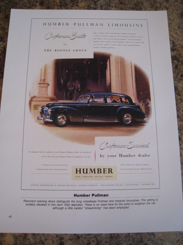 Humber pullman limousine - humber,