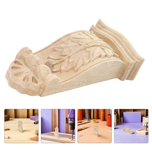 4pcs rustic wood corbels hand - 4pcs,