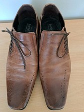 Mens BERTIE Tan, Leather, Lace