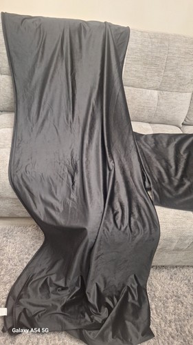 Black velvet pencil pleat - velvet,