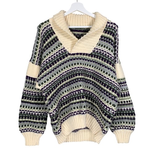 Handknit wool jumper size uk14 - handknit,