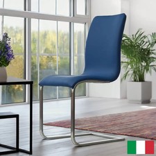 Peressini Rio Blue Faux Leather Dining Chair, 2 Pack - 5613-1-AB