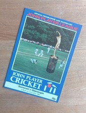 1980 Somerset v Glamorgan cricket programme John Player League, 22 June