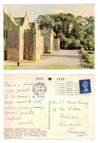 Vintage postcard halsway - postcard,