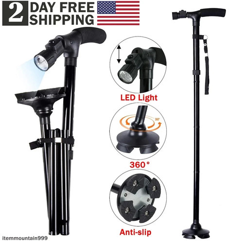 New folding walking cane with - new,