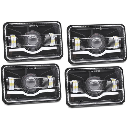 4pc 4x6 led headlights - 4x6'', hi/lo