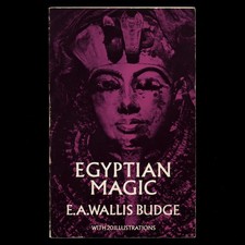 EA Wallis Budge Egyptian Magic Dover 1971 softcover, occult esoteric magick gods