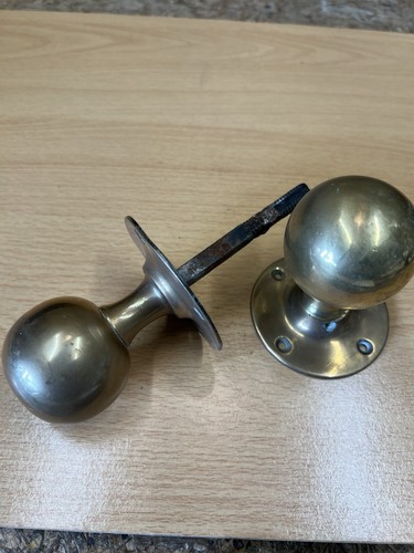 Antique door knobs brass - ,