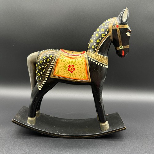 Vintage folk art rocking - art, horse