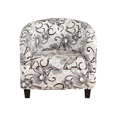 Printed club chair slipcover - printed,