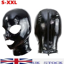 Black Latex Hood Back Zipper