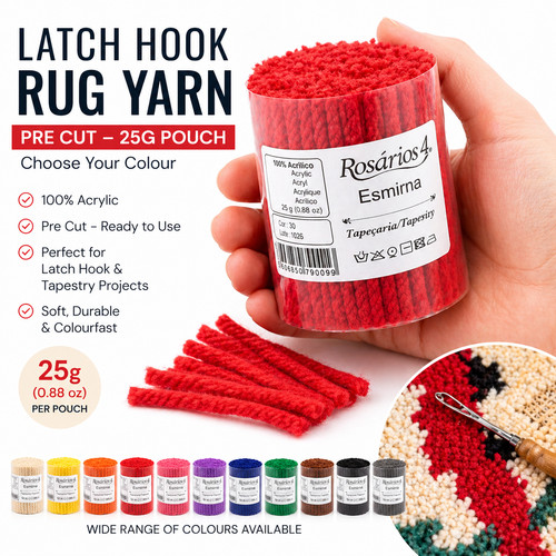 Pre cut latch hook rug - cut,
