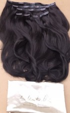 Lullabell Gold Clip-In Real Human Hair Extensions Dark Brown 212g 18” RRP £250