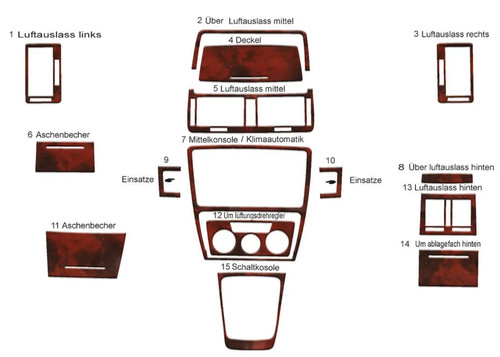 Wood look dash trim kit - look,