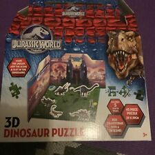 Jurassic World 3D Dinosaur Jigsaw Puzzle 45 Pieces Plus Slot Pieces & 3D Scene