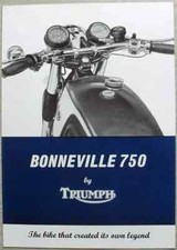 TRIUMPH BONNEVILLE 750 T140V MOTORCYCLE Sales Brochure 1973