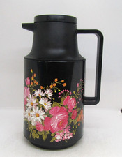 Vintage Tiger  Black Floral Vacuum Flask Bottle- 1 Litre