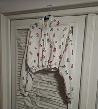 White dinosaur Jumper Cropped