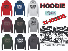 VAN LIFE Camper Caravan Living the Dream Nature Hoodie  Mens Woman Unisex
