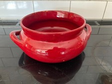 Vintage Retro Vulcania Red Painted Clay Oven Dish - NO LID