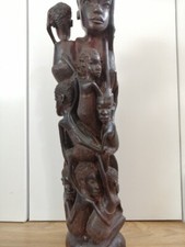 Antique African Trible Art Sculpture Ebony Family Tree  Figure aprox 44cm High.