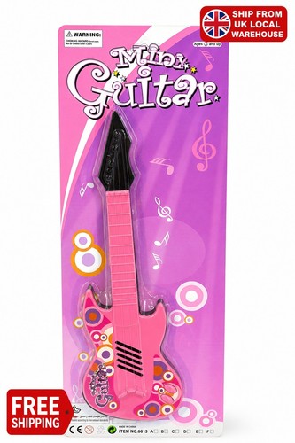 Kids toy guitar pink musical - kids,