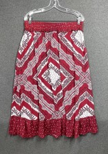 FatFace Alessia Red Batik Midi