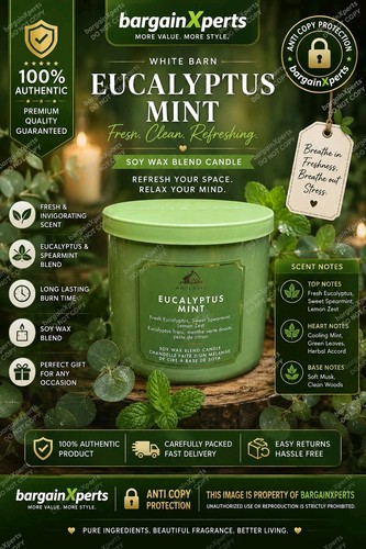 White barn eucalyptus mint - white,