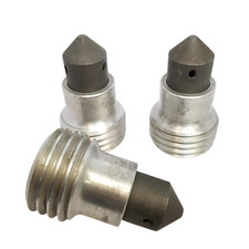 Angle Shot Blasting Nozzle Tungsten Carbide Side Outlet 4.8mm 2" UNC Coarse