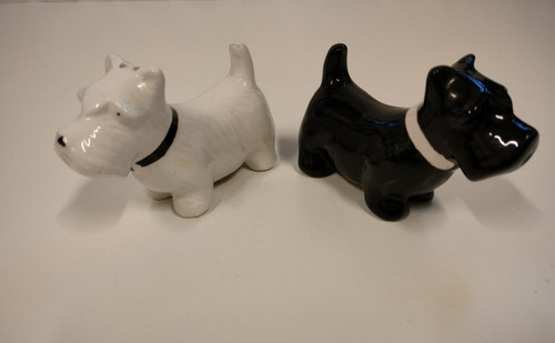 Vintage black white scottie - black,