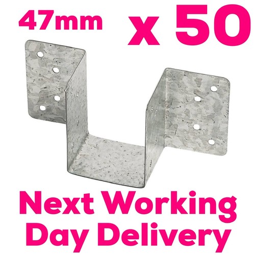 Mini joist hangers - 47mm, pack