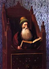 Jean Leon Gerome photo A4 mufti reading in his prayer stool