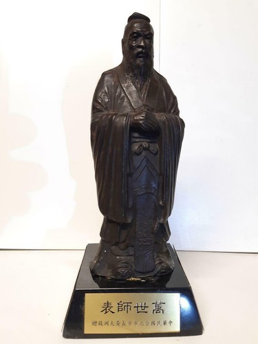 Confucius bronze sculpture - bronze,