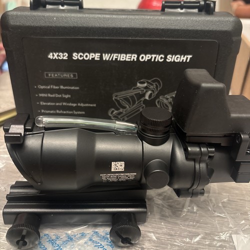 4x32 rifle scope fiber optic - 4x32,