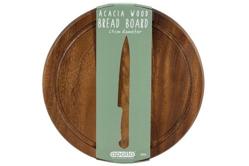 Round wooden bread board - bread, 25cm