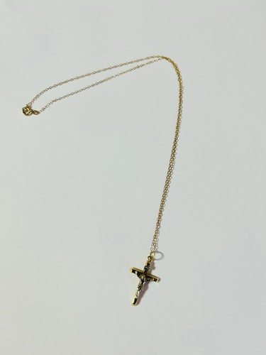 Vintage 10k gold crucifix - gold,